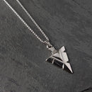 Colar Masculino Corrente de Aço Tribal Cruz Fé Jesus Bússola