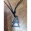 Colar Masculino De Couro Preto Tribal Cruz Regulável Premium