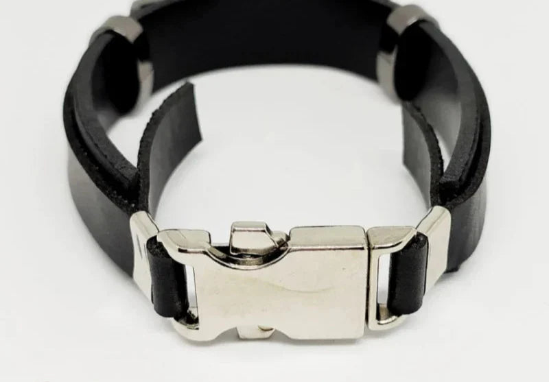 Pulseira Masculina fé Pulseira de Couro/ Masculina Com frase religiosa