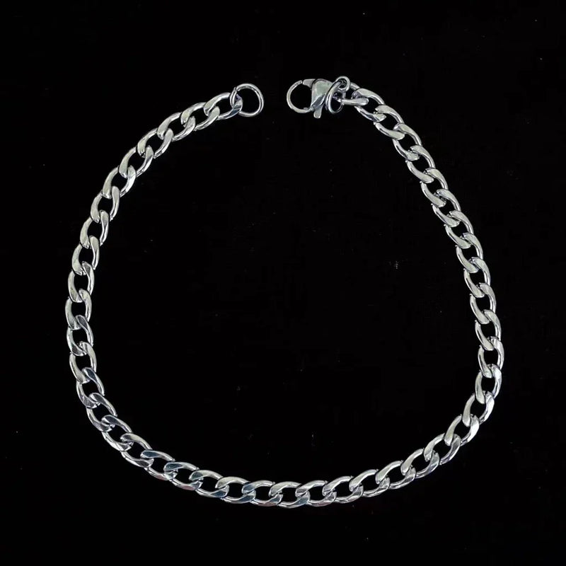 KIT 3/6 PECA Pulseira  de Aço Inoxidável para Masculino 1x1 3mm-5mm