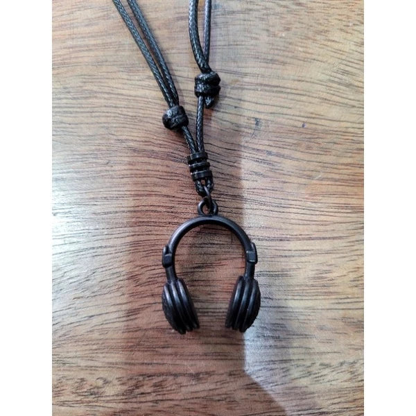 Colar Masculino De Couro Preto Tribal Cruz Regulável Premium