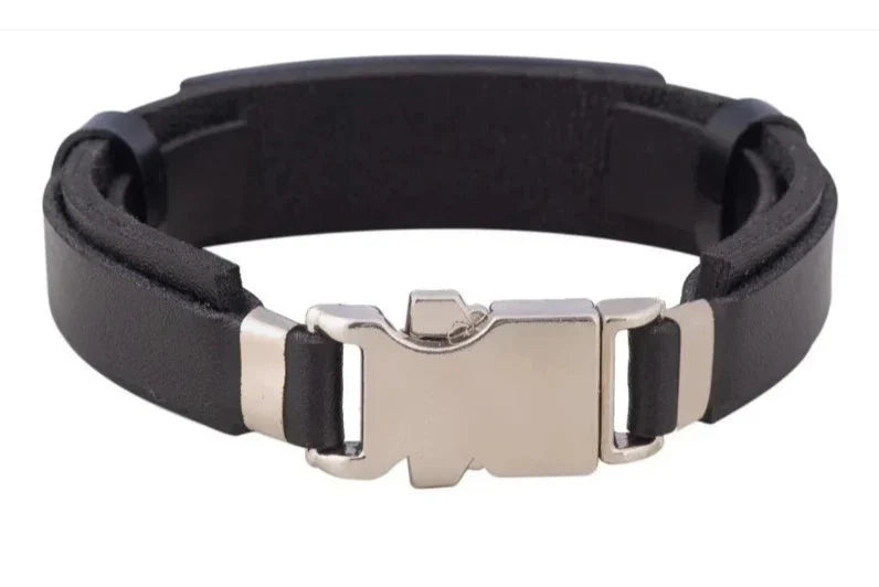 Pulseira Masculina fé Pulseira de Couro/ Masculina Com frase religiosa