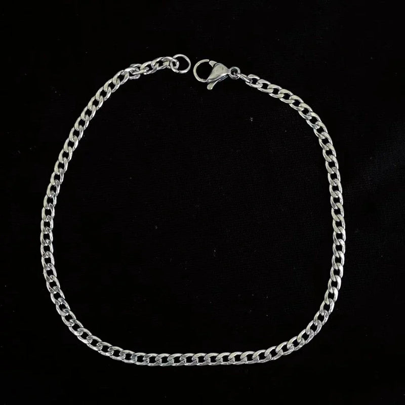 KIT 3/6 PECA Pulseira  de Aço Inoxidável para Masculino 1x1 3mm-5mm