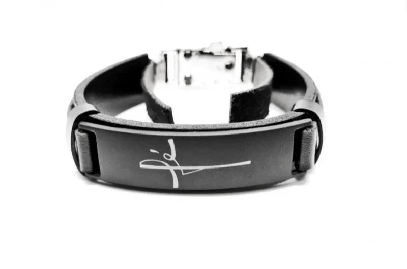 Pulseira Masculina fé Pulseira de Couro/ Masculina Com frase religiosa