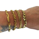 Kit 4 Pulseiras Masculinas Banhadas A Ouro 18k Oferta
