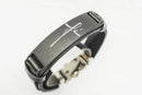 Pulseira Masculina fé Pulseira de Couro/ Masculina Com frase religiosa