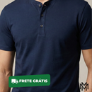 Camiseta Henley Premium Masculina