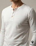 Camiseta Henley Premium Masculina - Manga Longa