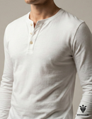 Camiseta Henley Premium Masculina - Manga Longa