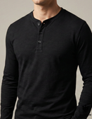 Camiseta Henley Premium Masculina - Manga Longa