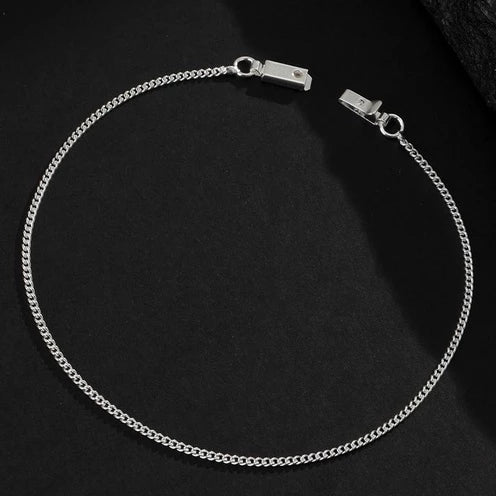 Pulseira Fininha Masculina Banhado A Prata 925
