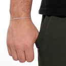 Pulseira Fininha Masculina Banhado A Prata 925