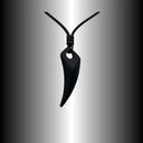 Colar Masculino De Couro Preto Tribal Cruz Regulável Premium