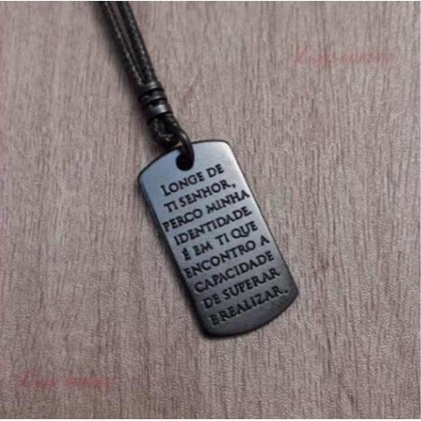 Colar Masculino De Couro Preto Tribal Cruz Regulável Premium