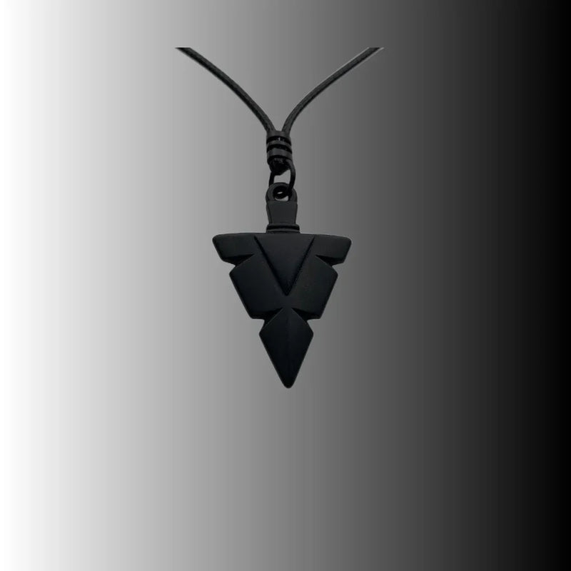 Colar Masculino De Couro Preto Tribal Cruz Regulável Premium