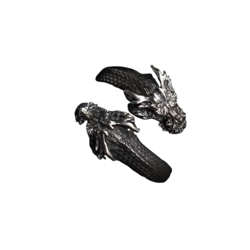 Dragão de Duas Cabeças Anel Ajustável em Original XC-077