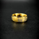 Anel Aço Inoxidável Masculino Feminino Oração Pai Nosso Preto Dourado Ouro Prata Cruz Crucifixo