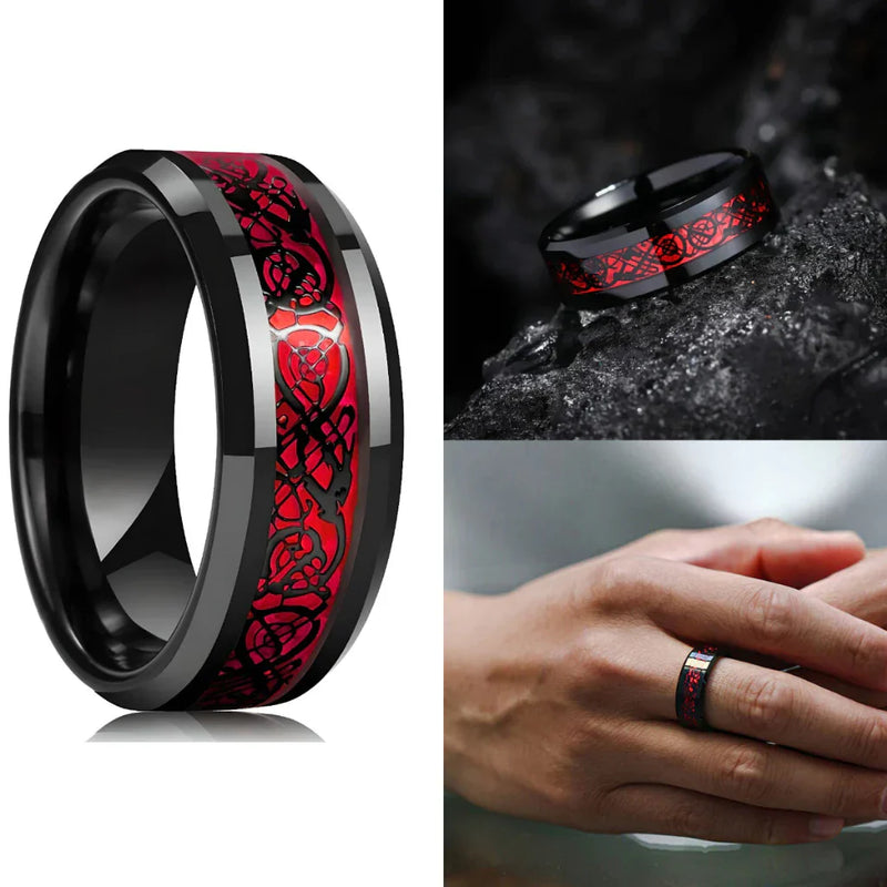 Anel Masculino Aço Negro Preto Inoxidável Motoqueiro Moderno