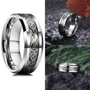 Anel Masculino Aço Negro Preto Inoxidável Motoqueiro Moderno