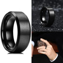 Anel Masculino Aço Negro Preto Inoxidável Motoqueiro Moderno