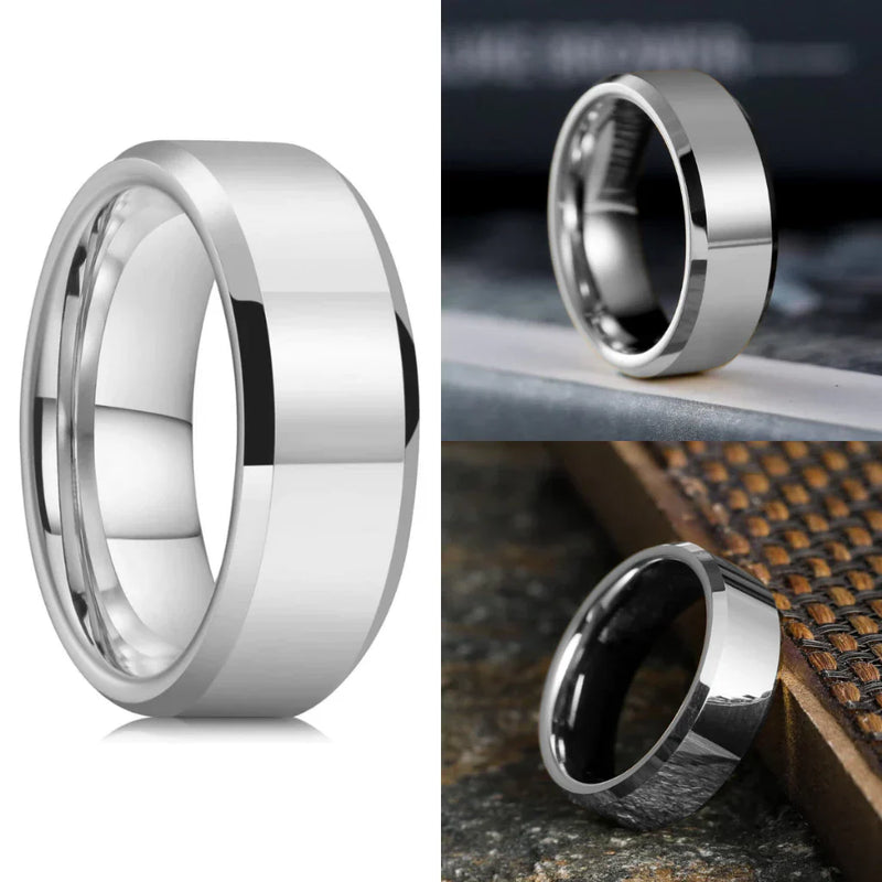 Anel Masculino Aço Negro Preto Inoxidável Motoqueiro Moderno