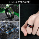 Anel Masculino Aço Negro Preto Inoxidável Motoqueiro Moderno