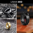 Anel Masculino Aço Negro Preto Inoxidável Motoqueiro Moderno