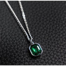 Colar masculino cristal azul/verde/ aço inoxidável- joia masculina/ presente masculino