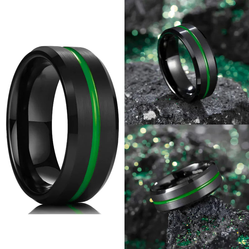 Anel Masculino Aço Negro Preto Inoxidável Motoqueiro Moderno