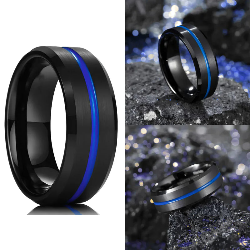 Anel Masculino Aço Negro Preto Inoxidável Motoqueiro Moderno