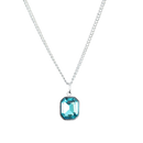 Colar masculino cristal azul/verde/ aço inoxidável- joia masculina/ presente masculino