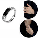 Anel Masculino Dragão com Pedra Ônix