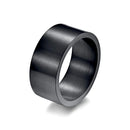 Anel Masculino Largo Liso Grande Minimalista Grosso Aço Inox Rútico Executivo Casual Prateado