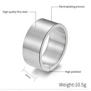Anel Masculino Largo Liso Grande Minimalista Grosso Aço Inox Rútico Executivo Casual Prateado