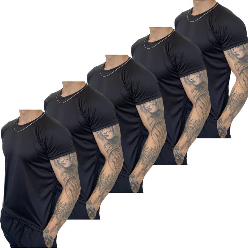 Kit 5 Camisetas Dry Fit Masculina - Casual - Treino - Academia - Esportes - Exercícios - Corrida