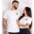 Kit 2 T-Shirt Casal Brasil Camisa 100% Algodão