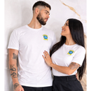 Kit 2 T-Shirt Casal Brasil Camisa 100% Algodão
