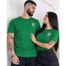 Kit 2 T-Shirt Casal Brasil Camisa 100% Algodão