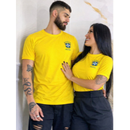 Kit 2 T-Shirt Casal Brasil Camisa 100% Algodão