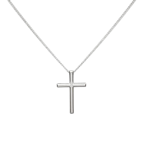 Colar Masculino Corrente de Aço Tribal Cruz Fé Jesus Bússola