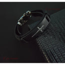 Pulseira Masculina fé Pulseira de Couro/ Masculina Com frase religiosa