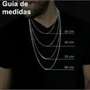 Colar Masculino 60cm + Pingente Bússola Viking  Aço Inox Top