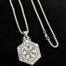 Colar Masculino 60cm + Pingente Bússola Viking  Aço Inox Top