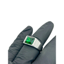 Anel Masculino com Pedra Verde