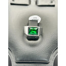 Anel Masculino com Pedra Verde