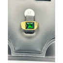 Anel Masculino com Pedra Verde