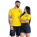 Kit 2 T-Shirt Casal Brasil Modelo Novo Blusa Camisa 100% Algodão