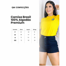 Kit 2 T-Shirt Casal Brasil Modelo Novo Blusa Camisa 100% Algodão